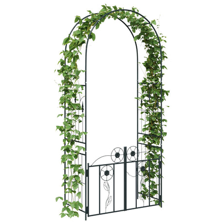 Vidaxl tuin boog zwart 102 x 50 x 218 cm staal