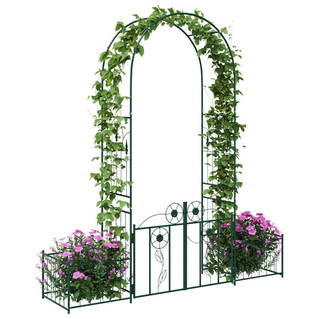 Vidaxl tuin boog groen 203 x 50 x 218 cm staal