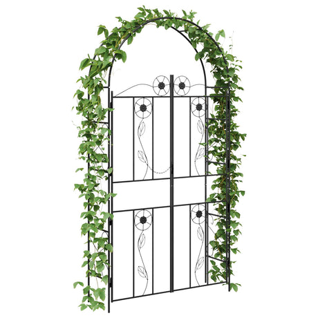 Vidaxl tuin boog zwart 115 x 37 x 226 cm staal