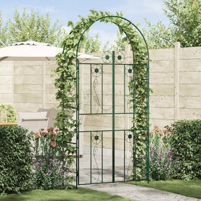 Vidaxl tuin boog groen 115 x 37 x 226 cm staal