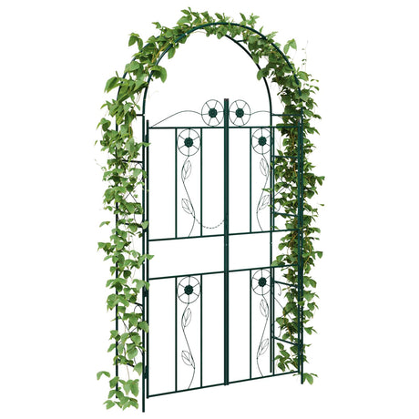 Vidaxl tuin boog groen 115 x 37 x 226 cm staal