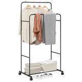 Vidaxl kledingrek zwart 80 x 53 x 156 cm