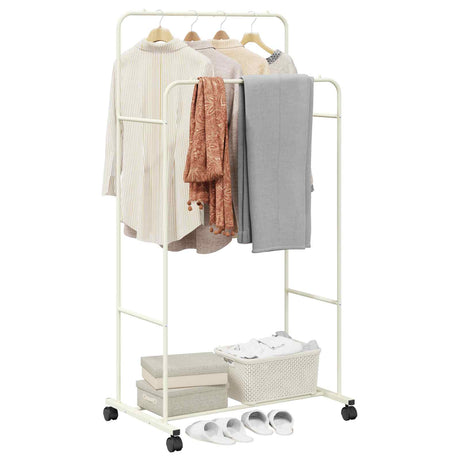 Vidaxl kledingrek wit 80 x 53 x 156 cm