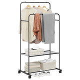 Vidaxl kledingrek zwart 80 x 53 x 156 cm