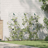 Vidaxl tuinhek 3 st groen 110 x 40 cm staal