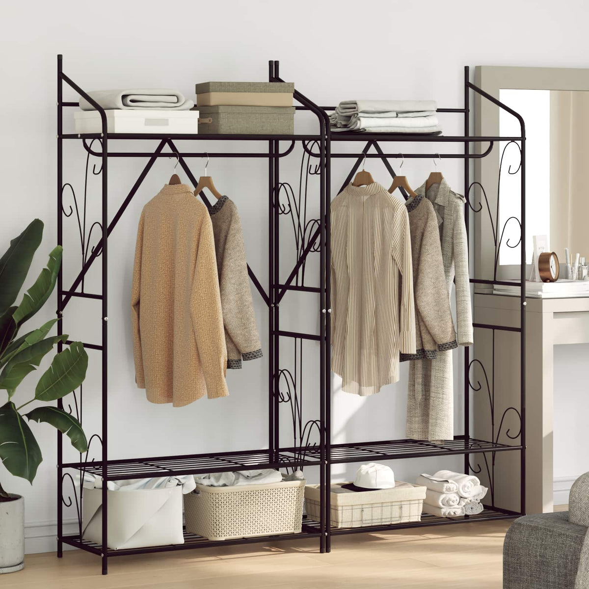 Vidaxl open kledingkast 2 st 78 x 36 x 158 cm