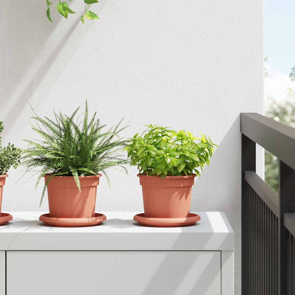 Vidaxl plantenpotten 6 st baksteenrood kunststof