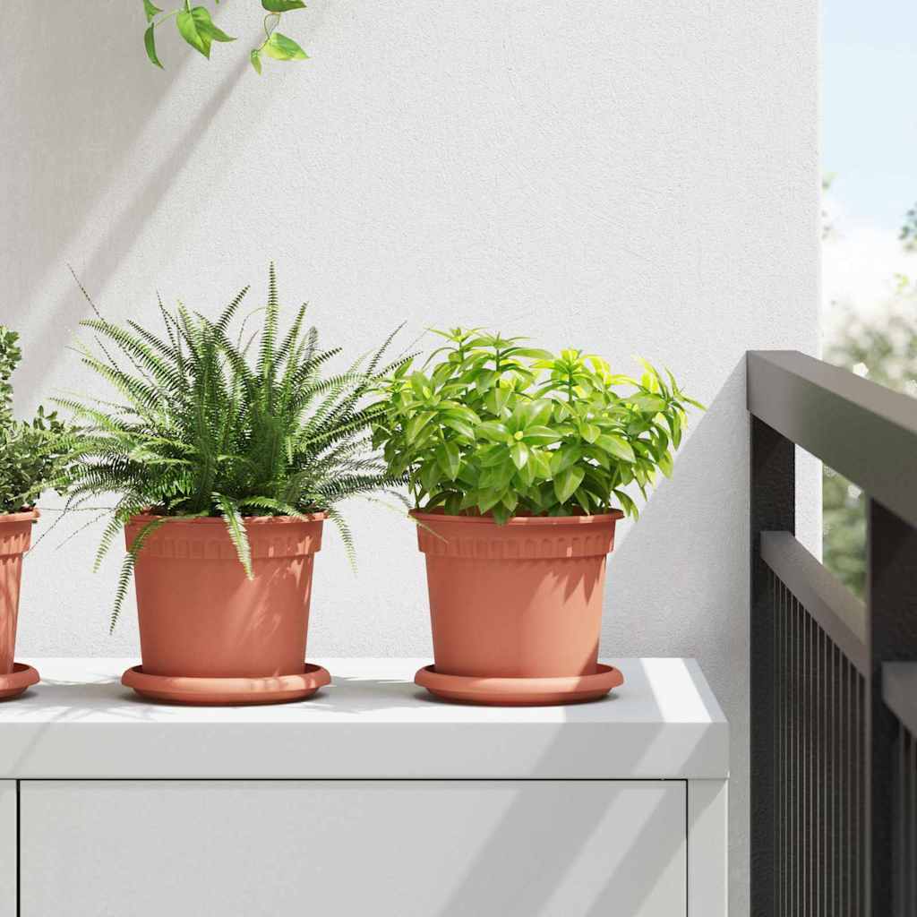 Vidaxl plantenpotten 6 st baksteenrood kunststof