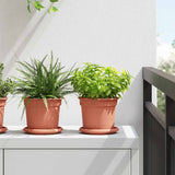 Vidaxl plantenpotten 6 st baksteenrood kunststof