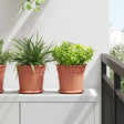 Vidaxl plantenpotten 6 st baksteenrood kunststof