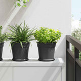 Vidaxl plantenpotten 6 st zwart kunststof