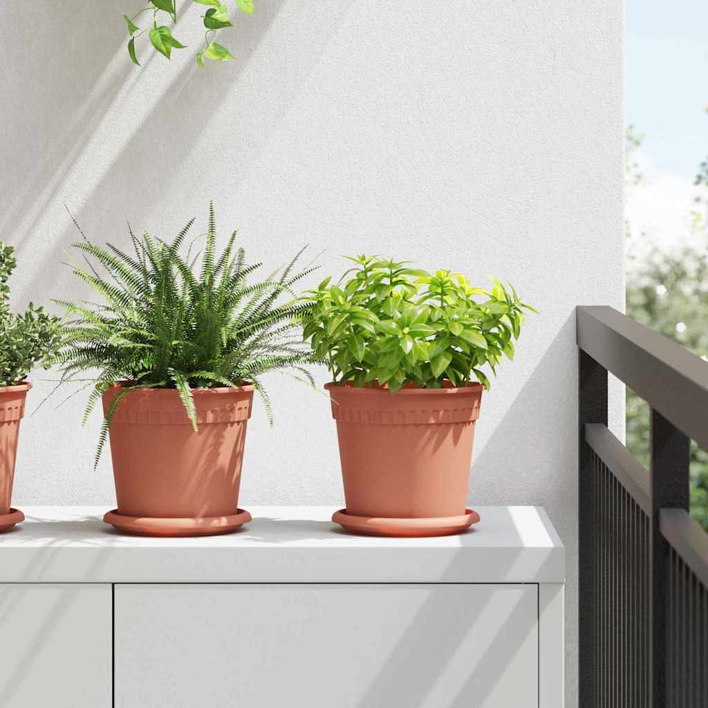 Vidaxl plantenpotten 24 st baksteenrood kunststof