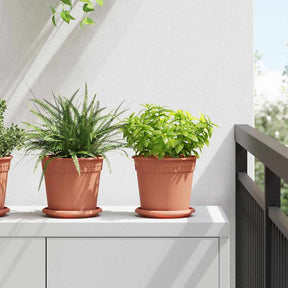 Vidaxl plantenpotten 24 st baksteenrood kunststof