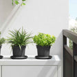 Vidaxl plantenpotten 24 st zwart kunststof