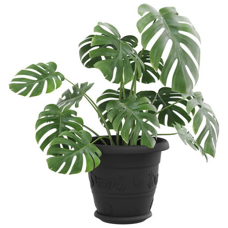 Vidaxl plantenpotten 6 st zwart ø 22 x 18 cm kunststof