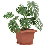 Vidaxl plantenpotten 6 st baksteenrood kunststof