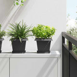Vidaxl plantenpotten 6 st zwart kunststof