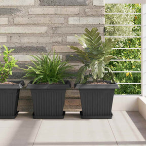 Vidaxl plantenpotten 6 st zwart kunststof