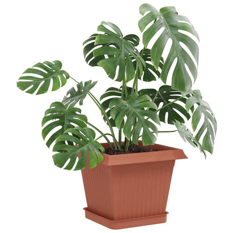 Vidaxl plantenpotten 24 st baksteenrood kunststof