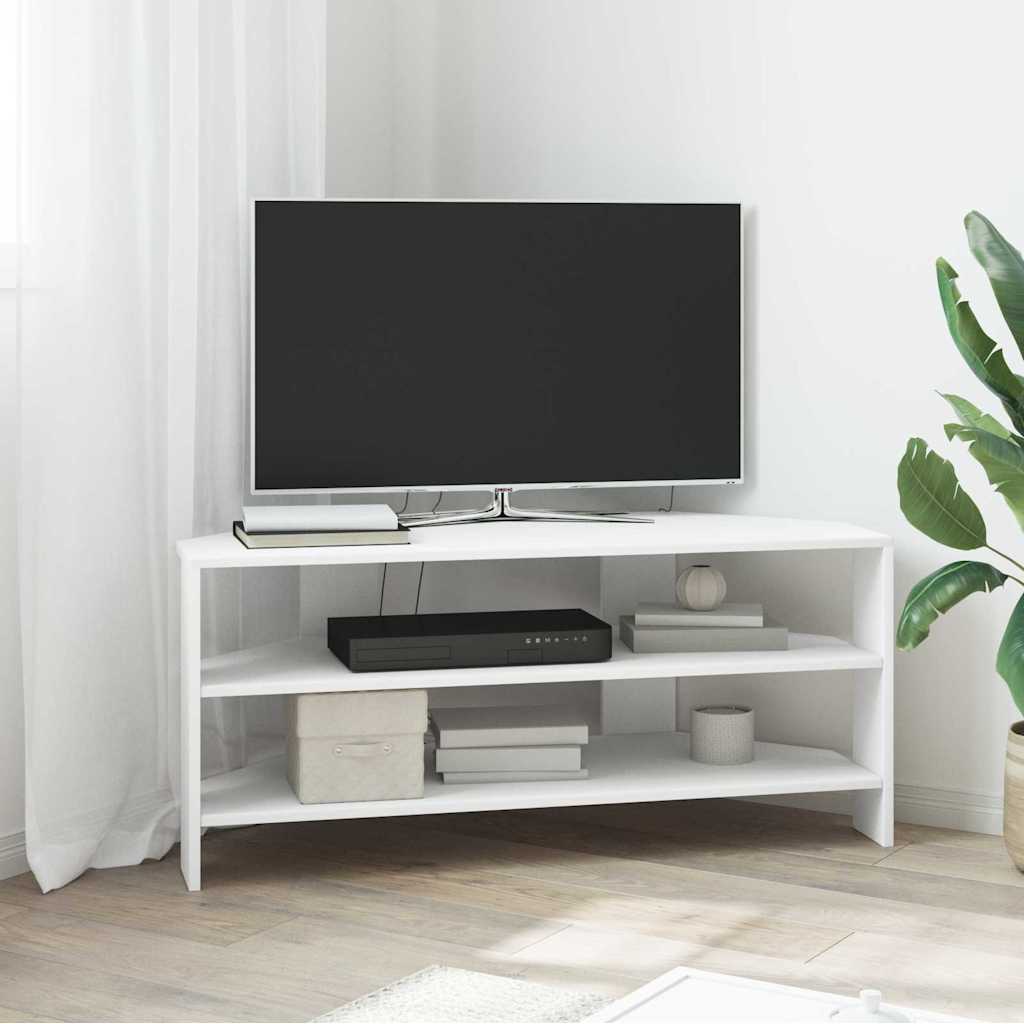 Vidaxl hoektvkast 100 x 40,5 x 45 cm wit bewerkt hout