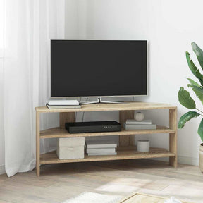 Vidaxl hoektvkast 100 x 40,5 x 45 cm sonoma eiken bewerkt hout