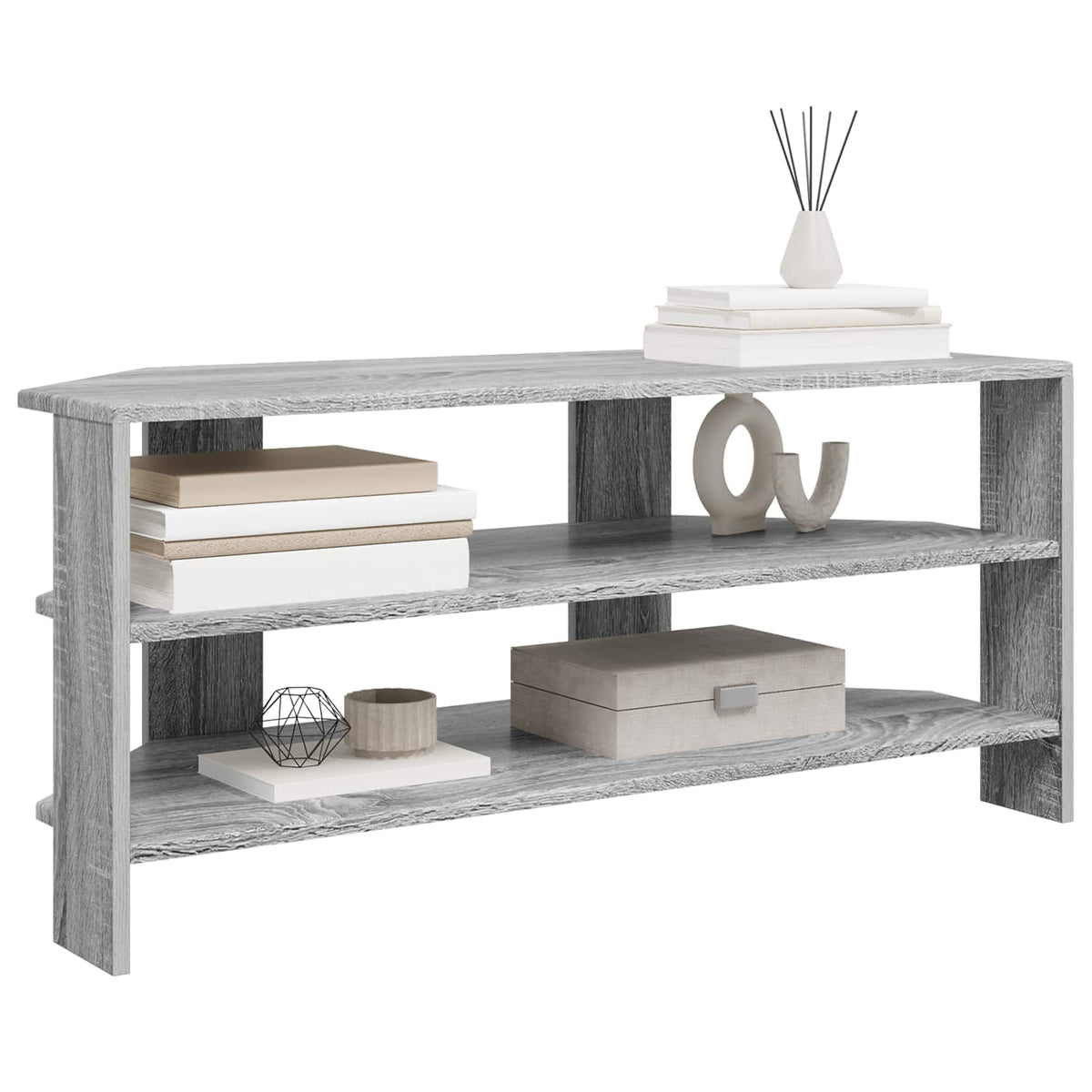 Vidaxl hoektvkast 100 x 40,5 x 45 cm grijs sonoma bewerkt hout