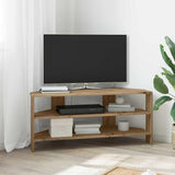 Vidaxl hoektvkast 100 x 40,5 x 45 cm artisanaal eiken bewerkt hout
