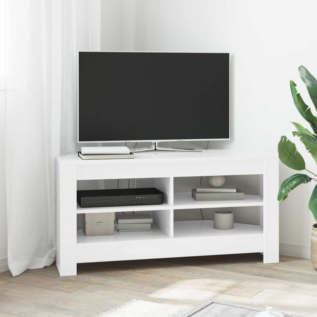 Vidaxl hoektvkast 102 x 41 x 50 cm wit bewerkt hout