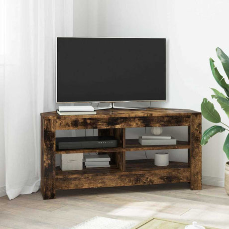 Vidaxl hoektvkast 102 x 41 x 50 cm gerookt eiken bewerkt hout