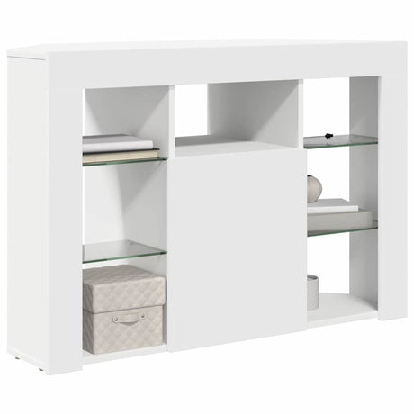 Vidaxl hoek led tv kast 100x40x68cm wit bewerkt hout