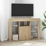 Vidaxl hoek led tv kast 100x40x68cm sonoma eiken bewerkt hout