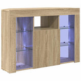 Vidaxl hoek led tv kast 100x40x68cm sonoma eiken bewerkt hout