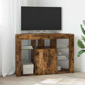 Vidaxl hoek led tv kast 100x40x68cm gerookt eiken bewerkt hout