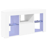 Vidaxl hoek led tv kast 100 x 40 x 50 cm wit bewerkt hout