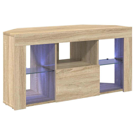 Vidaxl hoek led tv kast 100 x 40 x 50 cm sonoma eiken bewerkt hout