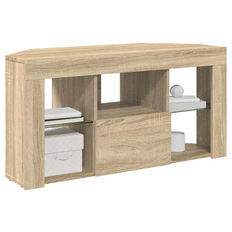 Vidaxl hoek led tv kast 100 x 40 x 50 cm sonoma eiken bewerkt hout