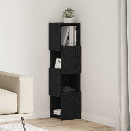 Vidaxl hoekkast 25,5x25x102cm bewerkt hout zwart eiken
