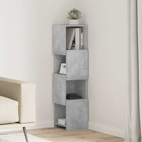 Vidaxl hoekkast 25,5x25x102cm bewerkt hout beton grijs