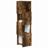 Vidaxl hoekkast 25,5x25x102cm bewerkt hout gerookt eiken