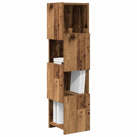 Vidaxl hoekkast 25,5x25x102cm bewerkt hout oudhout