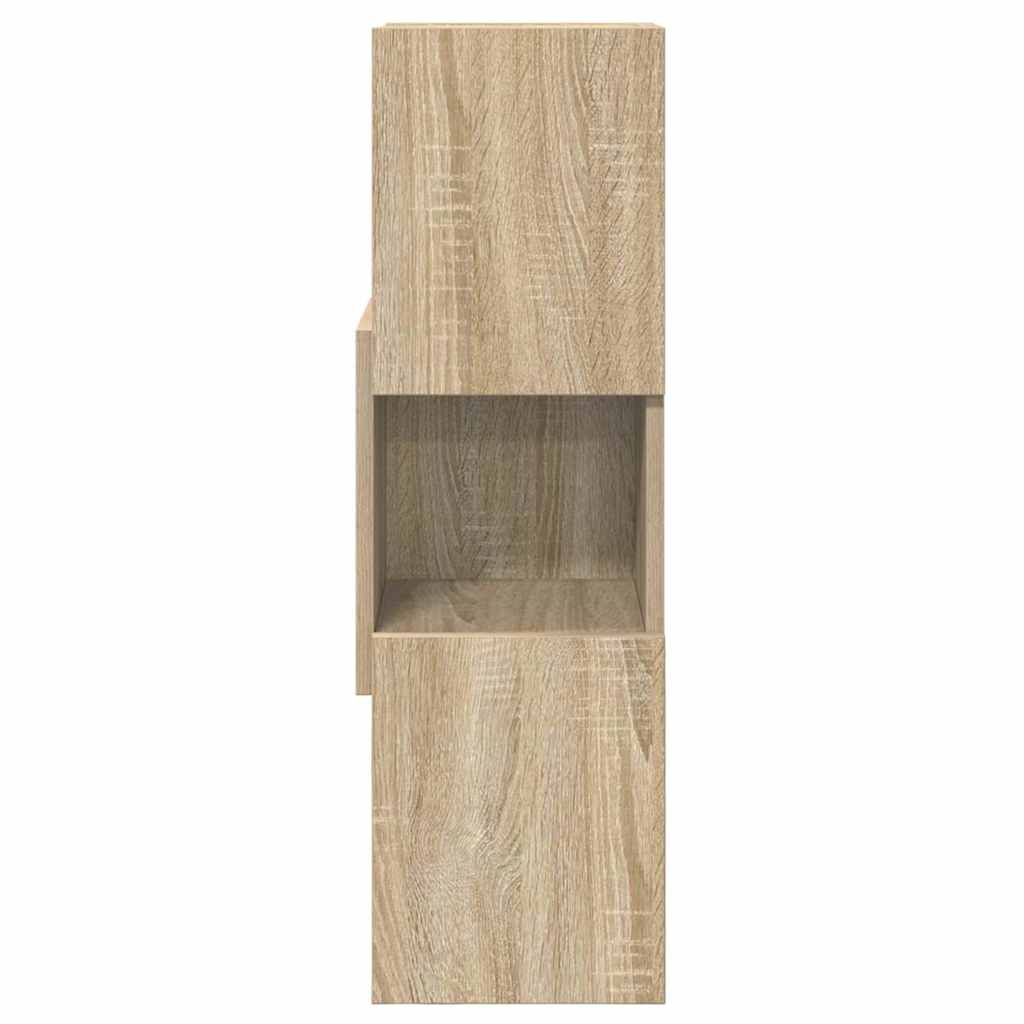 Vidaxl hoekkast 25,5x25x80cm bewerkt hout sonoma eiken