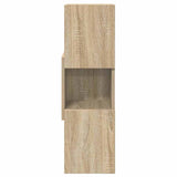 Vidaxl hoekkast 25,5x25x80cm bewerkt hout sonoma eiken