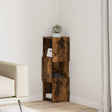 Vidaxl hoekkast 25,5x25x80cm bewerkt hout gerookt eiken