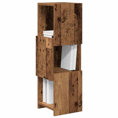 Vidaxl hoekkast 25,5x25x80cm bewerkt hout oudhout