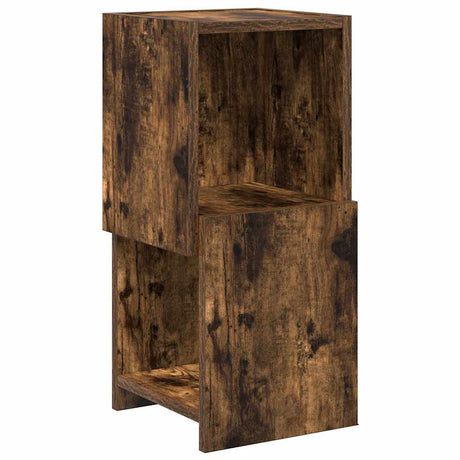 Vidaxl hoekkast 25,5x25x55cm bewerkt hout gerookt eiken