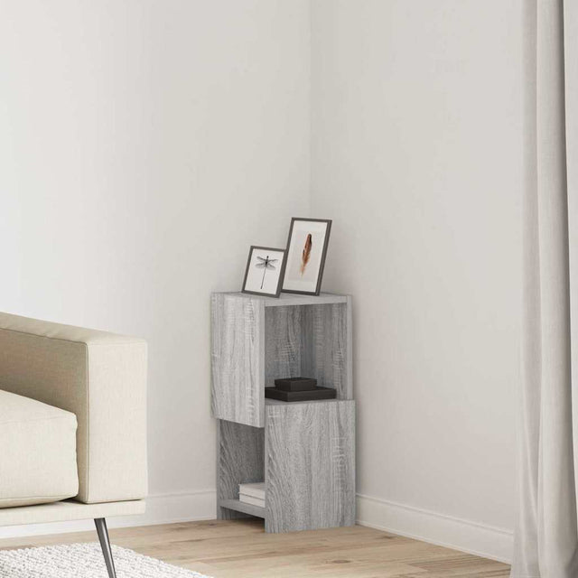 Vidaxl hoekkast 25,5x25x55cm bewerkt hout grijs sonoma