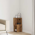 Vidaxl hoekkast 25,5x25x55cm bewerkt hout oudhout