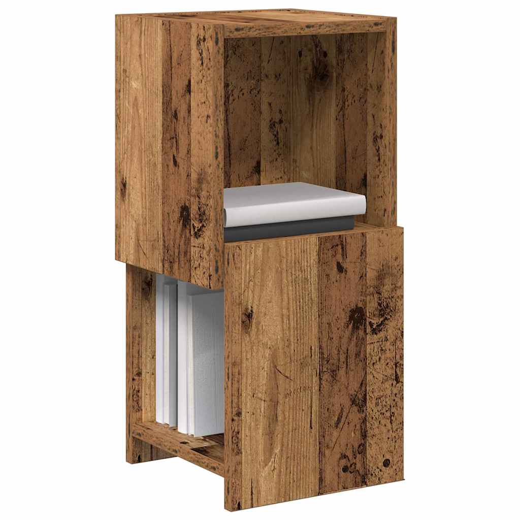 Vidaxl hoekkast 25,5x25x55cm bewerkt hout oudhout