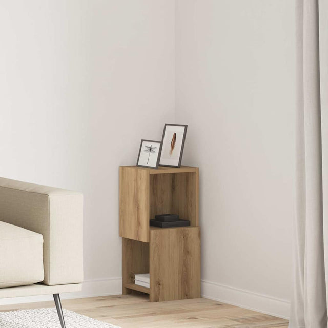 Vidaxl hoekkast 25,5x25x55cm bewerkt hout artisan eiken