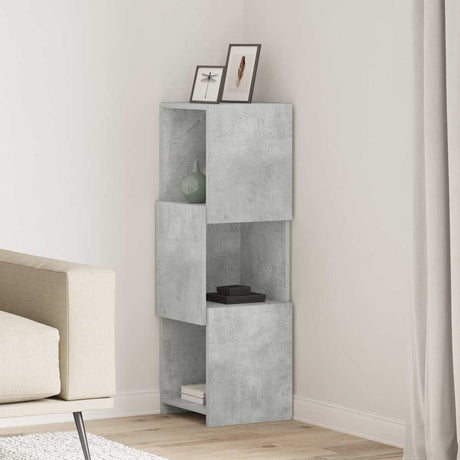 Vidaxl hoekkast 30,5x30x95cm bewerkt hout beton grijs